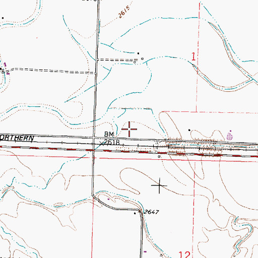 Topographic Map of 06N36E01C___01 Well, MT