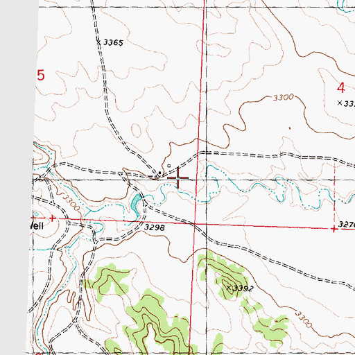 Topographic Map of 06N30E05DDAC01 Well, MT