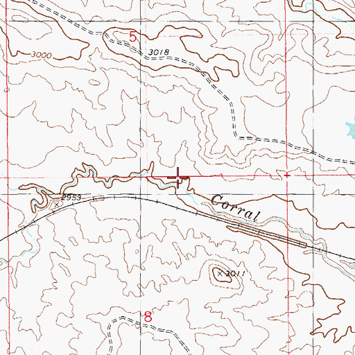 Topographic Map of 07N54E08AC__01 Well, MT