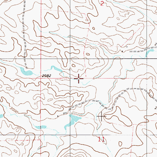 Topographic Map of 06N54E11BB__01 Well, MT