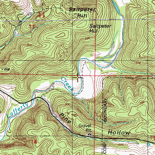 Topographic Map of W C Collie Mine, AR