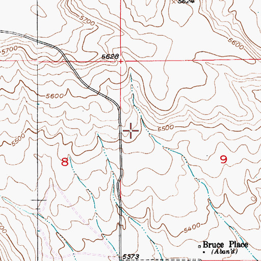 Topographic Map of 06N07E09BC__01 Well, MT