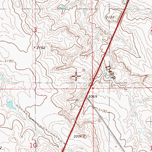 Topographic Map of 06N59E03DD__01 Well, MT
