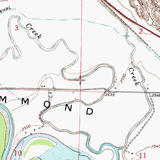 Topographic Map of 06N39E02CC__01 Well, MT