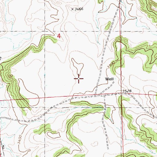 Topographic Map of 06N24E04DDAB01 Well, MT