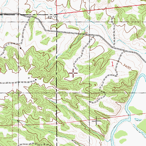 Topographic Map of 06N23E01CBDB01 Well, MT