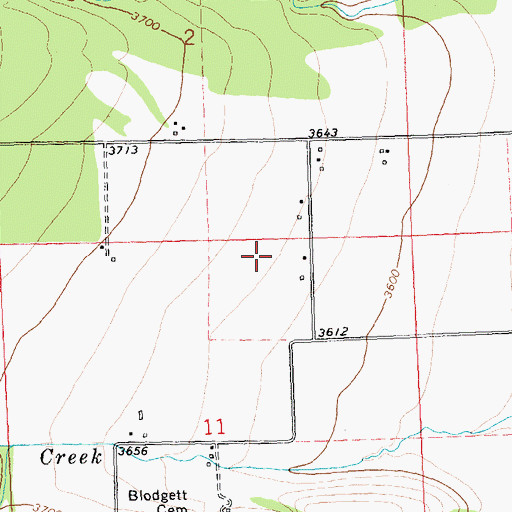 Topographic Map of 06N21W11ABAA01 Well, MT