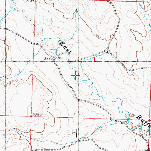 Topographic Map of 06N31E01CADB01 Well, MT