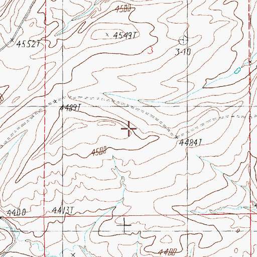 Topographic Map of 06N16E03____01 Well, MT