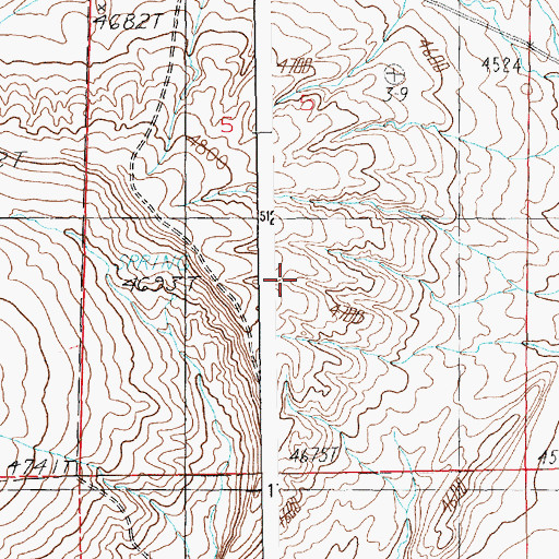 Topographic Map of 06N16E05____01 Well, MT