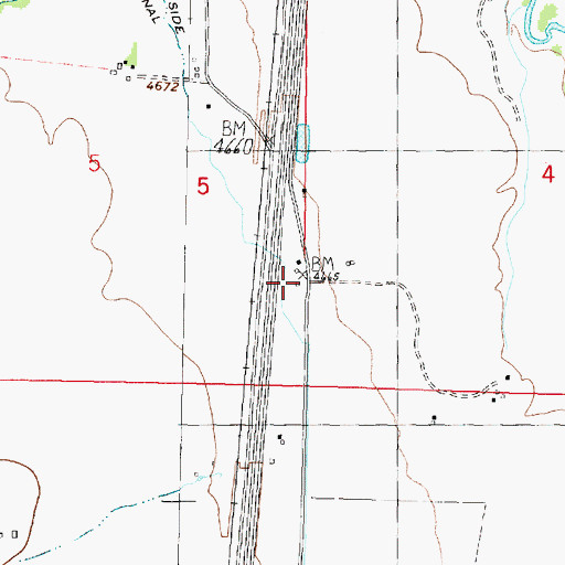 Topographic Map of 06N09W05DDAA01 Well, MT