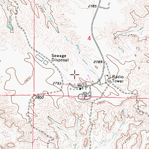 Topographic Map of 06N46E04CDB_01 Well, MT
