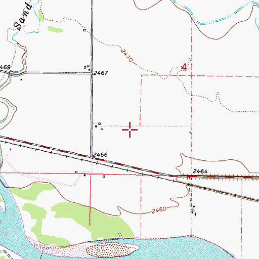 Topographic Map of 06N43E04C___01 Well, MT