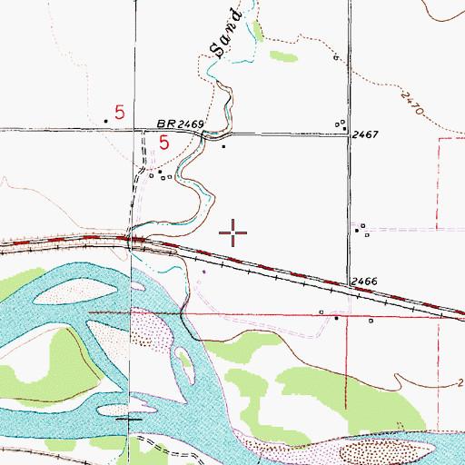 Topographic Map of 06N43E05D___01 Well, MT