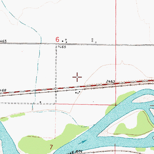 Topographic Map of 06N43E06D___01 Well, MT