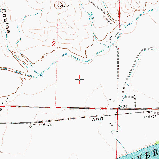 Topographic Map of 06N42E02D___01 Well, MT