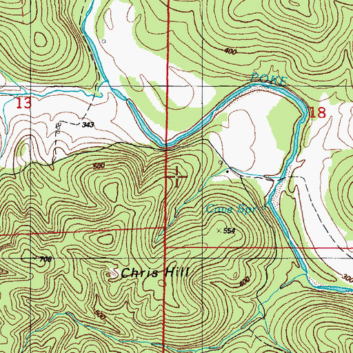 Topographic Map of W W Allen Mine, AR