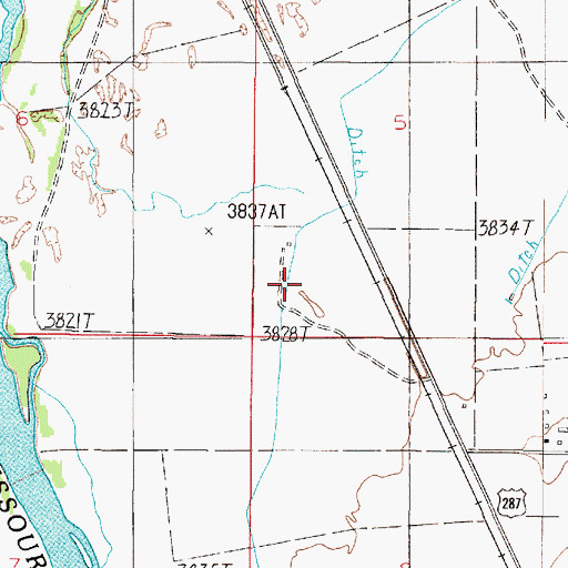 Topographic Map of 06N02E05CC__01 Well, MT