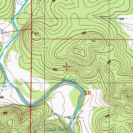 Topographic Map of Waco Prospect, AR