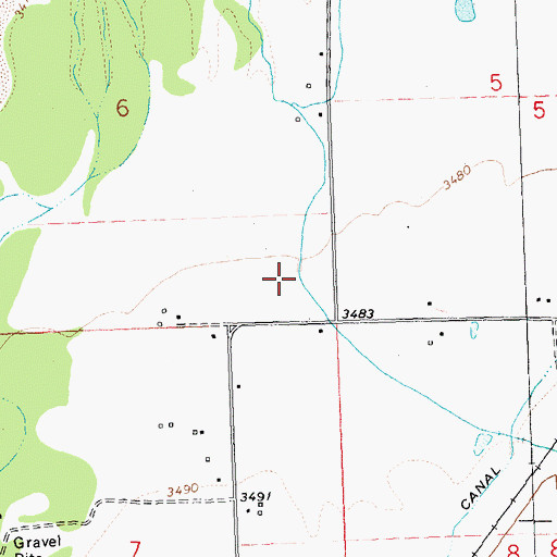 Topographic Map of 06N20W06DD__01 Well, MT