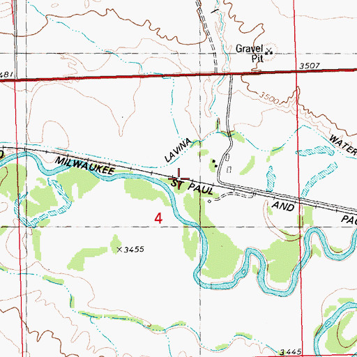 Topographic Map of 06N46E04DBCA01 Well, MT