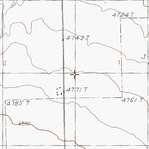 Topographic Map of 06N14E01B___01 Well, MT