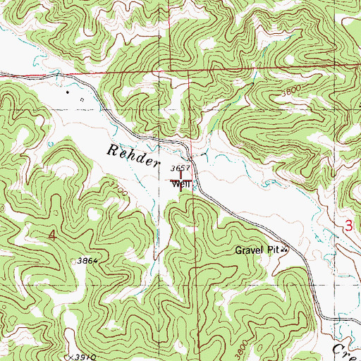 Topographic Map of 06N26E03BCBC01 Well, MT