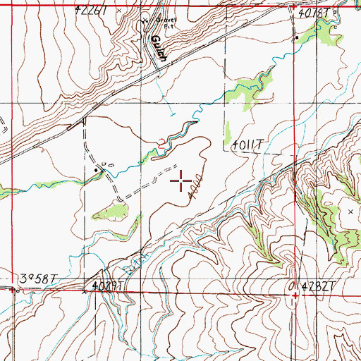 Topographic Map of 06N02E02DB__01 Well, MT