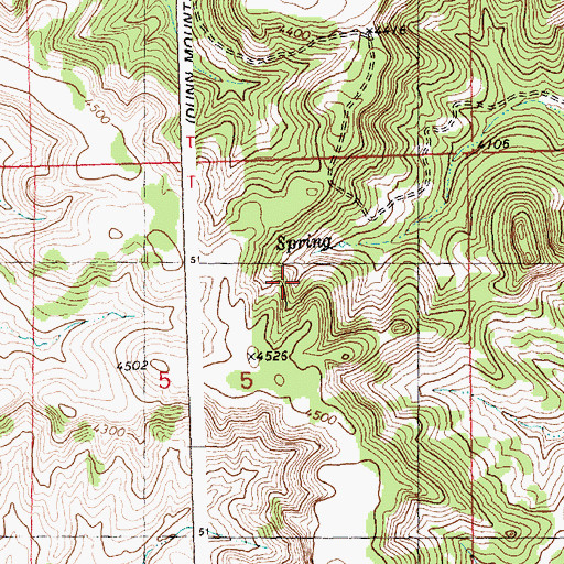 Topographic Map of 07N27E32DBC_01 Spring, MT