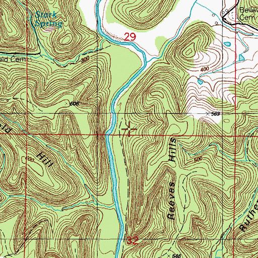 Topographic Map of Weaver-Dowdy Prospect, AR