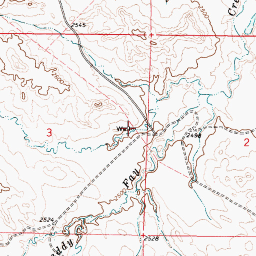 Topographic Map of 06N47E03ADDC01 Well, MT