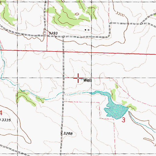 Topographic Map of 06N30E03BBDC01 Well, MT