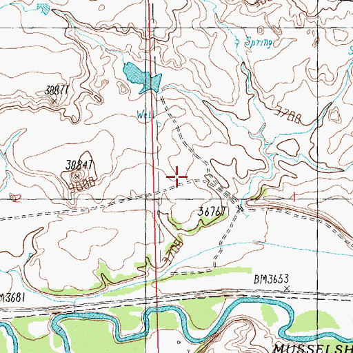 Topographic Map of 06N19E01BCCC01 Well, MT