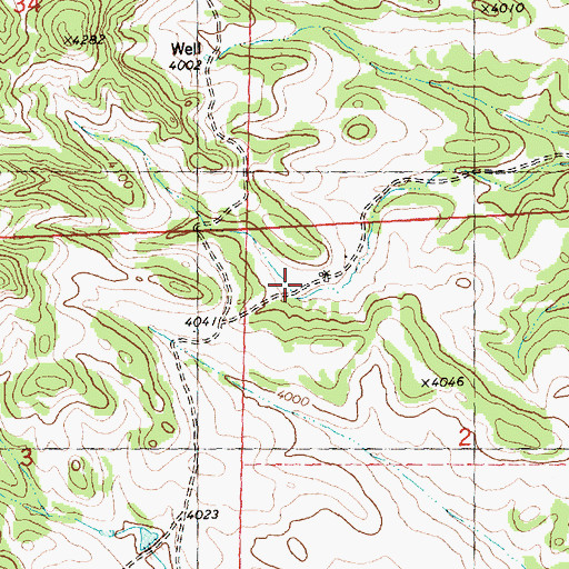 Topographic Map of 06N28E02BBAC02 Well, MT