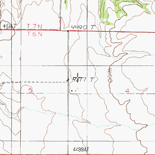 Topographic Map of 06N03E04BC__01 Well, MT