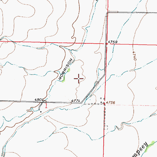 Topographic Map of 06N10W01AD__01 Well, MT