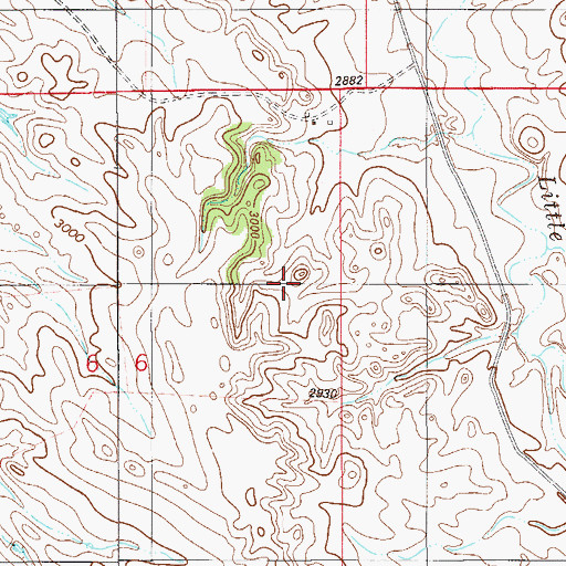 Topographic Map of 06N57E06AD__01 Well, MT