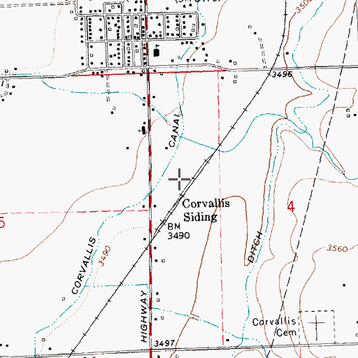 Topographic Map of 06N20W04BC__01 Well, MT