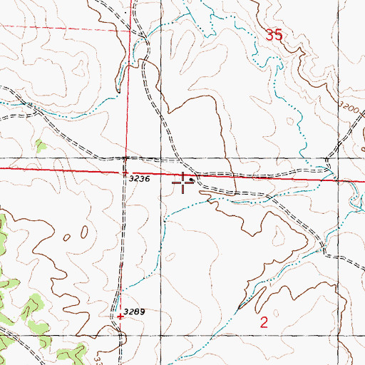 Topographic Map of 06N31E02BBAA01 Well, MT