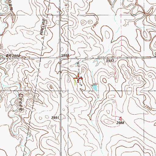 Topographic Map of 06N58E04BB__01 Well, MT