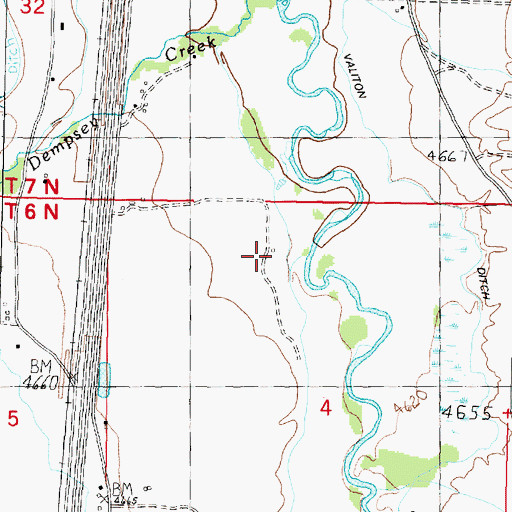 Topographic Map of 06N09W04BA__01 Well, MT