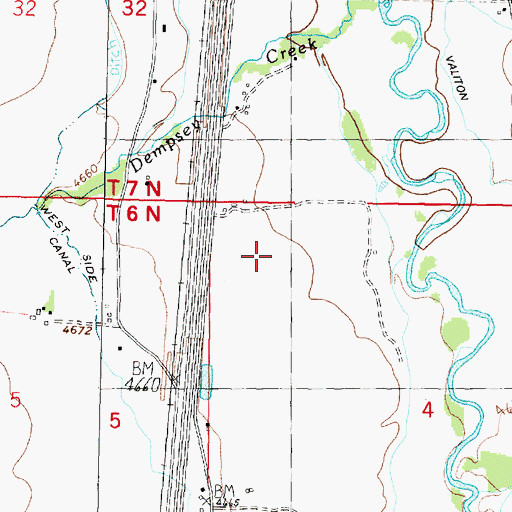Topographic Map of 06N09W04BB__01 Well, MT