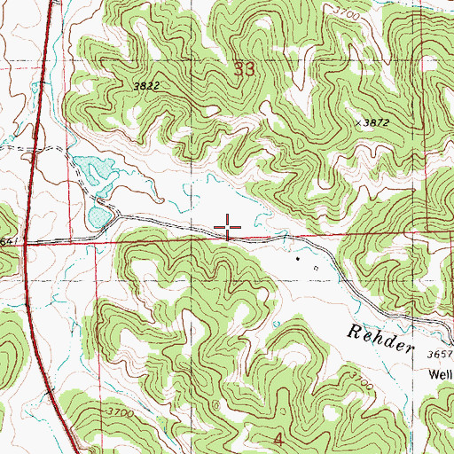 Topographic Map of 07N26E33CDD_01 Well, MT