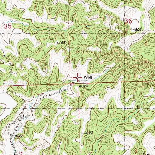 Topographic Map of 07N26E36CCCC01 Well, MT