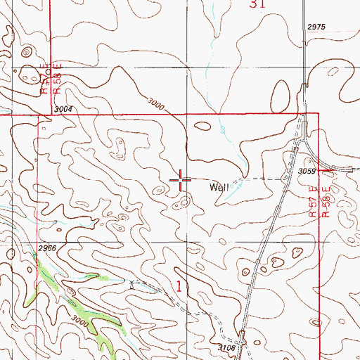 Topographic Map of 06N57E01AB__01 Well, MT