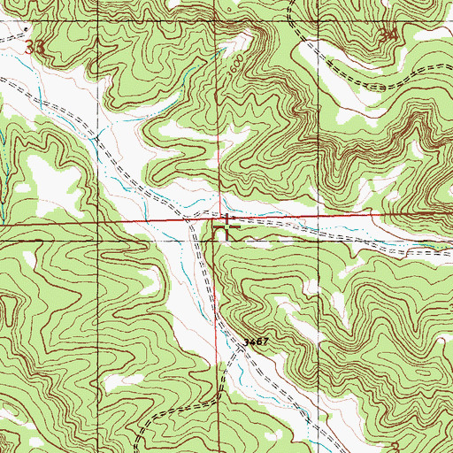 Topographic Map of 06N25E03BBBA01 Well, MT