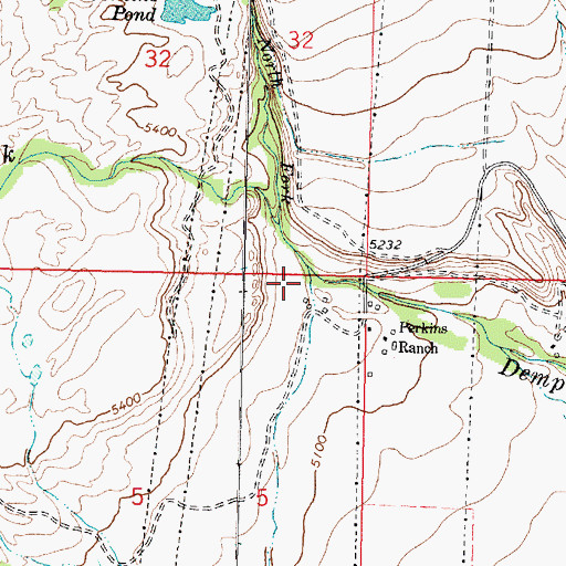 Topographic Map of 06N10W05AABA01 Well, MT