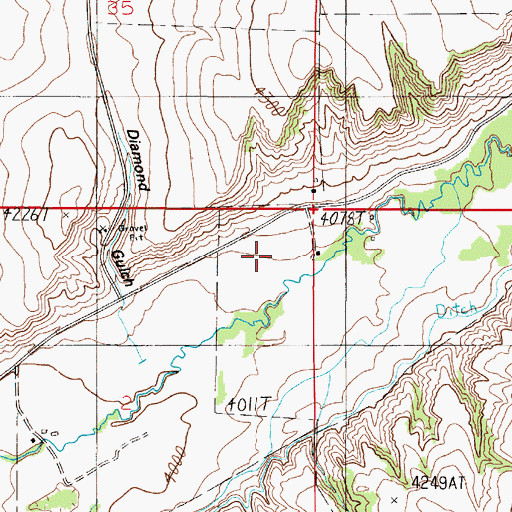 Topographic Map of 06N02E02AA__01 Well, MT
