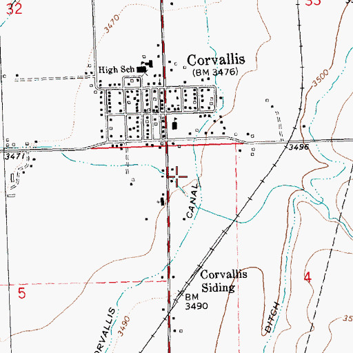 Topographic Map of 07N20W32DD__01 Well, MT