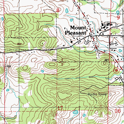 Topographic Map of Anderson Prospect, AR